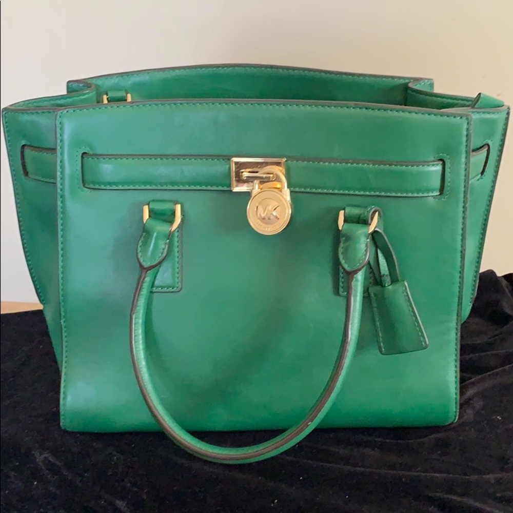 Kelly Green Michael Kors Bag with Lock and Key